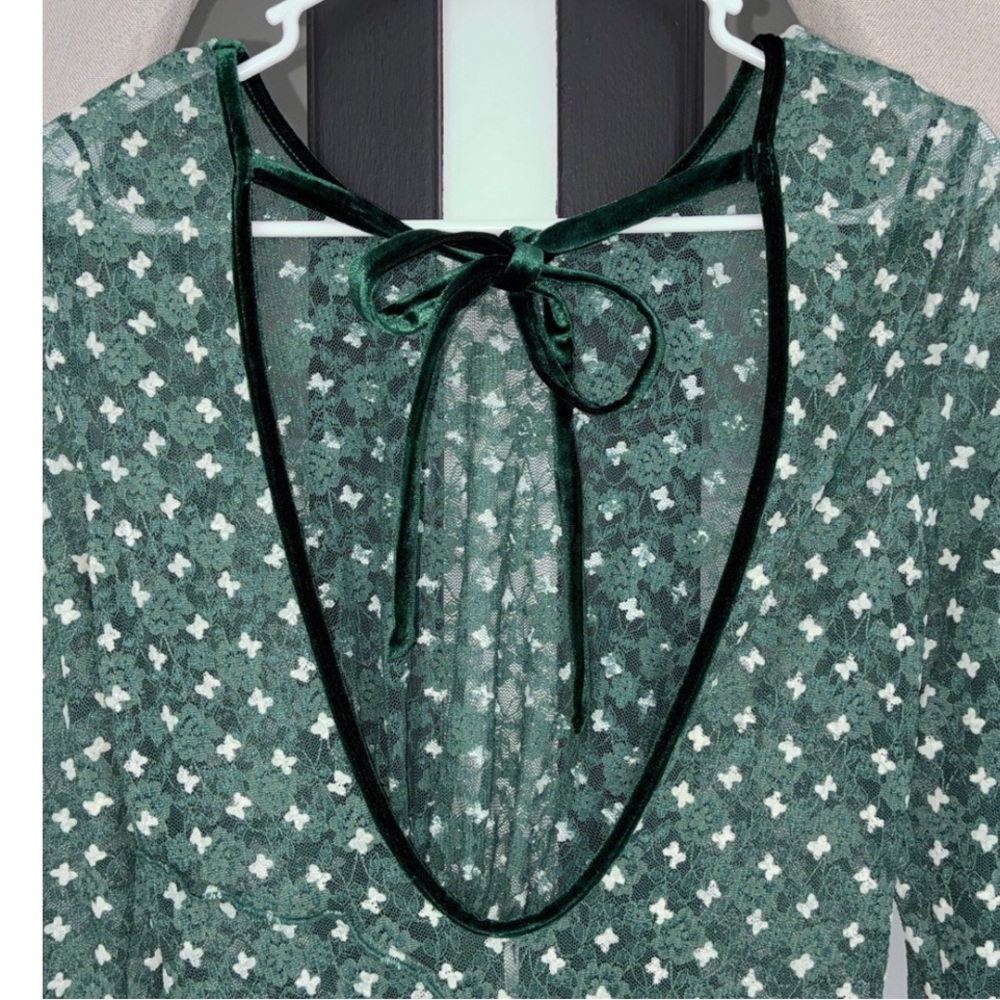 Free People - Sheer Delight Polka Dot Backless Mini Dress - Picture 6 of 8